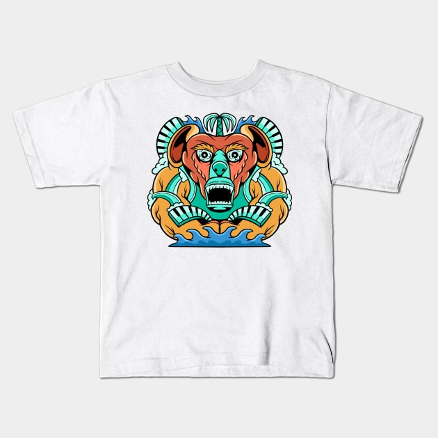 Piano Monkey Doodle Kids T-Shirt by FlitStudio